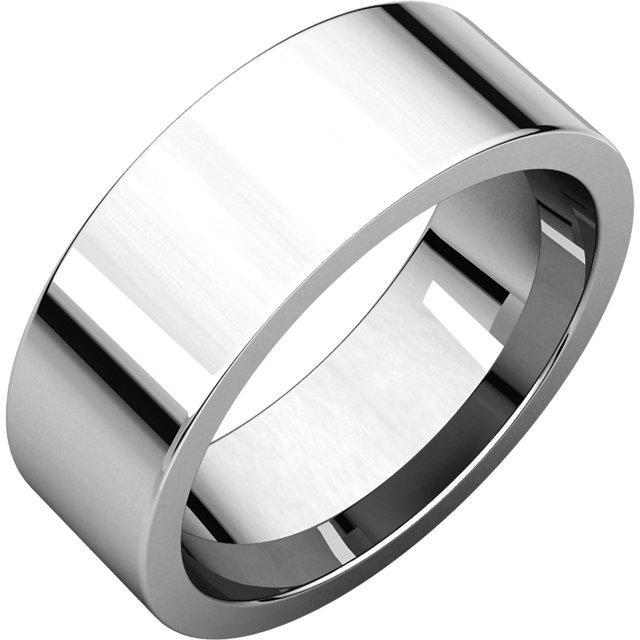7mm Flat Comfort Fit Wedding Band - I Heart Moissanites