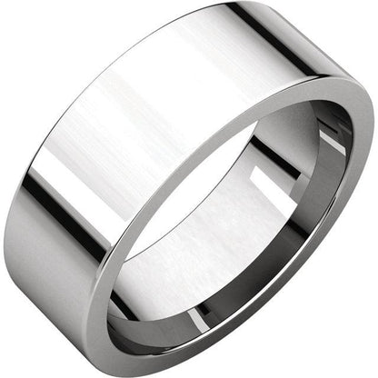 7mm Flat Comfort Fit Wedding Band - I Heart Moissanites
