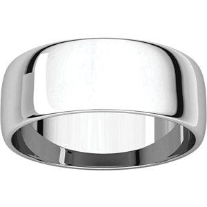 7mm Half Round Wedding Band - I Heart Moissanites
