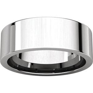 7mm Flat Comfort Fit Wedding Band - I Heart Moissanites