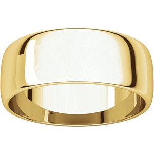 7mm Half Round Wedding Band - I Heart Moissanites