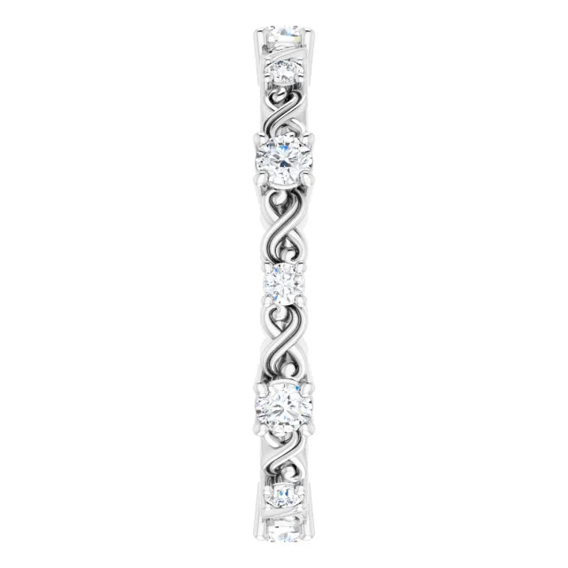Stack Round Brilliant Eternity Anniversary Band