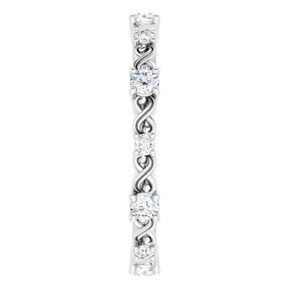 Stack Round Brilliant Eternity Anniversary Band