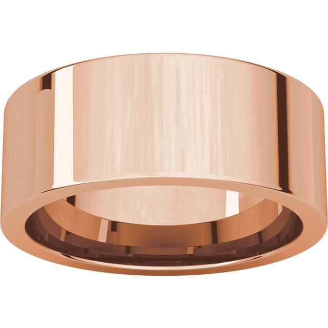8mm Flat Comfort Fit Wedding Band - I Heart Moissanites