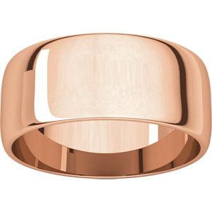 8mm Half Round Wedding Band - I Heart Moissanites