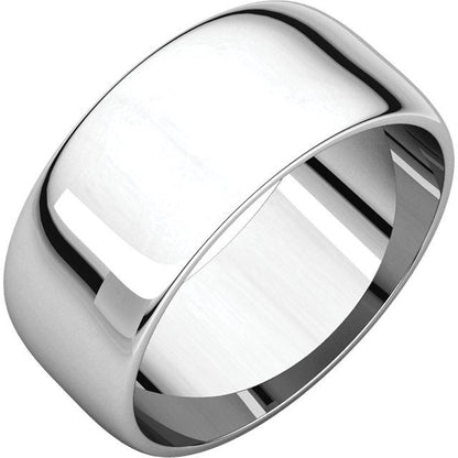 8mm Half Round Wedding Band - I Heart Moissanites