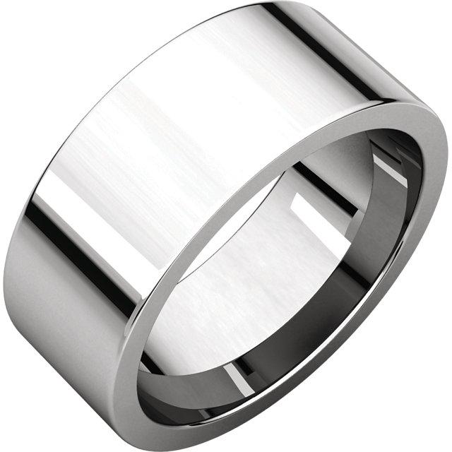 8mm Flat Comfort Fit Wedding Band - I Heart Moissanites