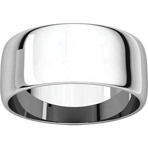 8mm Half Round Wedding Band - I Heart Moissanites