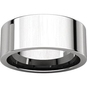 8mm Flat Comfort Fit Wedding Band - I Heart Moissanites