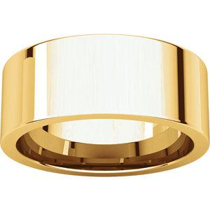 8mm Flat Comfort Fit Wedding Band - I Heart Moissanites
