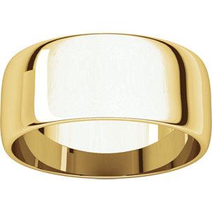 8mm Half Round Wedding Band - I Heart Moissanites
