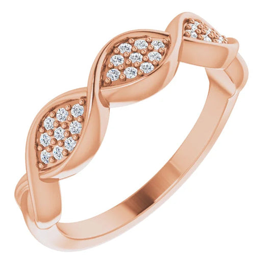 Pave Twist Anniversary Band