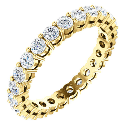 Round Brilliant Moissanite Eternity Band