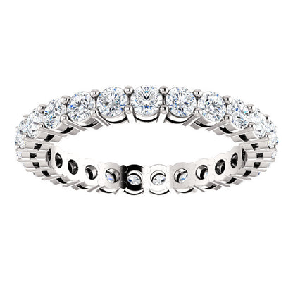 Round Brilliant Moissanite Eternity Band