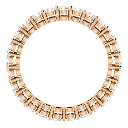 Round Brilliant Moissanite Eternity Band