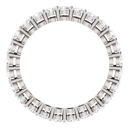 Round Brilliant Moissanite Eternity Band