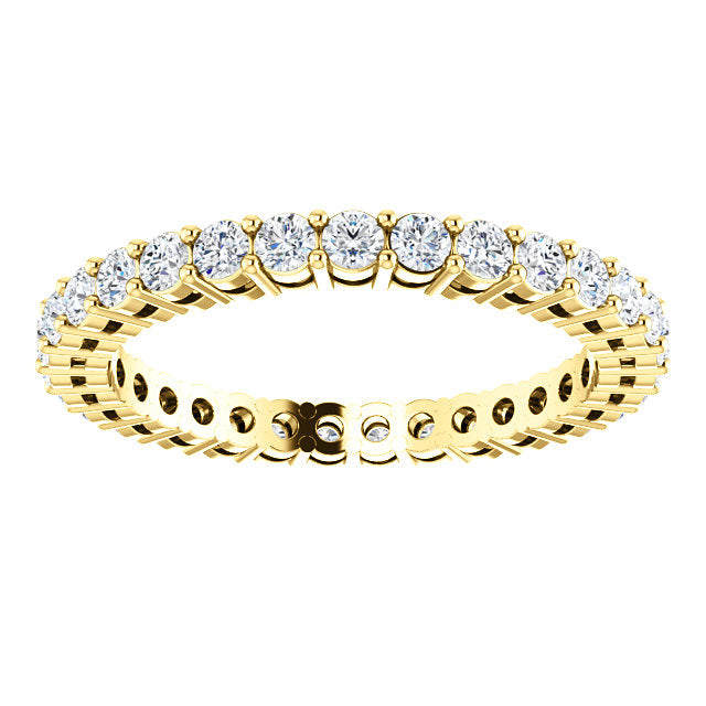 Round Brilliant Moissanite Eternity Band