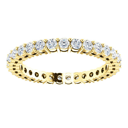 Round Brilliant Moissanite Eternity Band