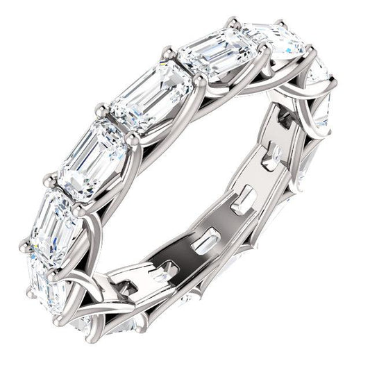 3.00ct Emerald Lab Grown Diamond Eternity Band