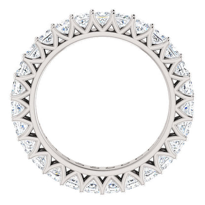 2.85ct Princess Moissanite Eternity Band