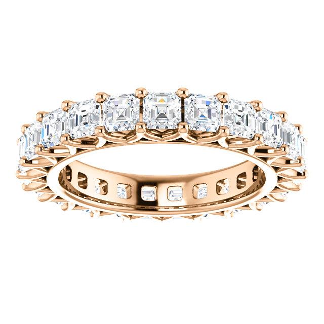 4.60ct Asscher Moissanite Eternity Band - I Heart Moissanites