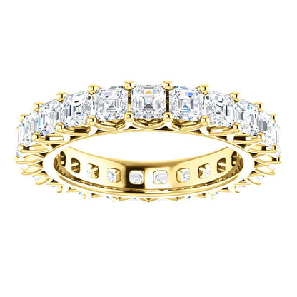 4.60ct Asscher Moissanite Eternity Band - I Heart Moissanites