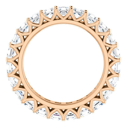 4.60ct Asscher Moissanite Eternity Band - I Heart Moissanites