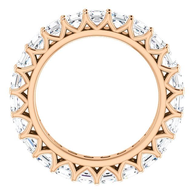 4.60ct Asscher Moissanite Eternity Band - I Heart Moissanites