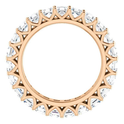 4.60ct Asscher Moissanite Eternity Band - I Heart Moissanites