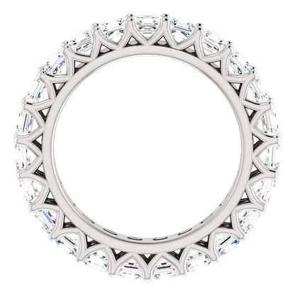4.60ct Asscher Moissanite Eternity Band - I Heart Moissanites