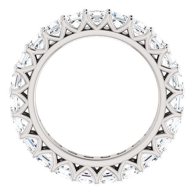4.60ct Asscher Moissanite Eternity Band - I Heart Moissanites