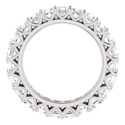 4.60ct Asscher Moissanite Eternity Band - I Heart Moissanites