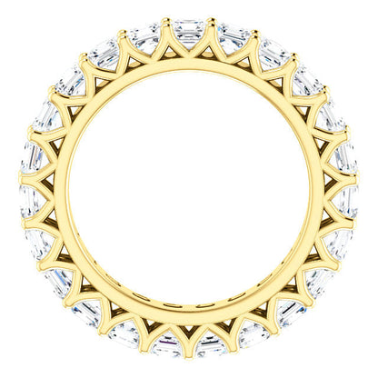 4.60ct Asscher Moissanite Eternity Band - I Heart Moissanites
