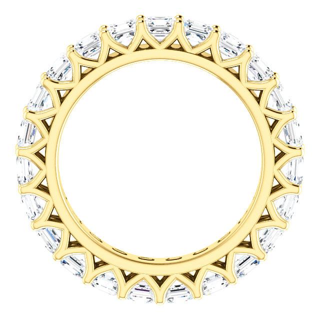 4.60ct Asscher Moissanite Eternity Band - I Heart Moissanites