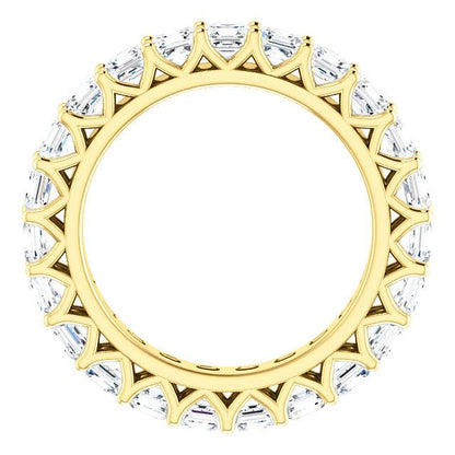 4.60ct Asscher Moissanite Eternity Band - I Heart Moissanites
