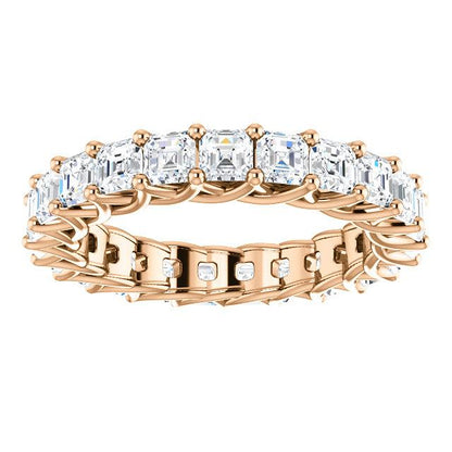5.75ct Asscher Moissanite Eternity Band - I Heart Moissanites