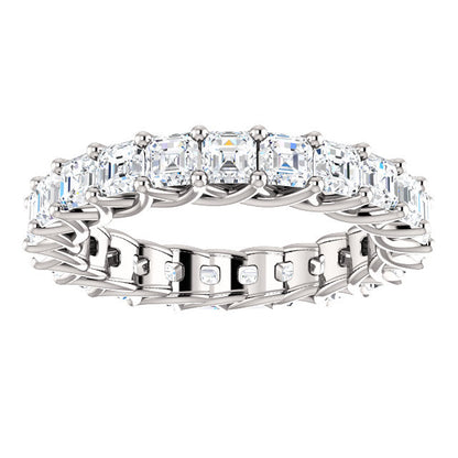 5.75ct Asscher Moissanite Eternity Band - I Heart Moissanites