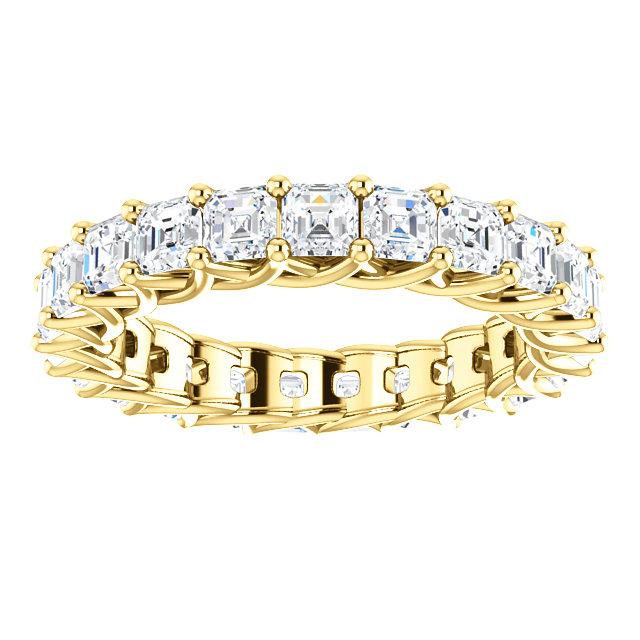 5.75ct Asscher Moissanite Eternity Band - I Heart Moissanites