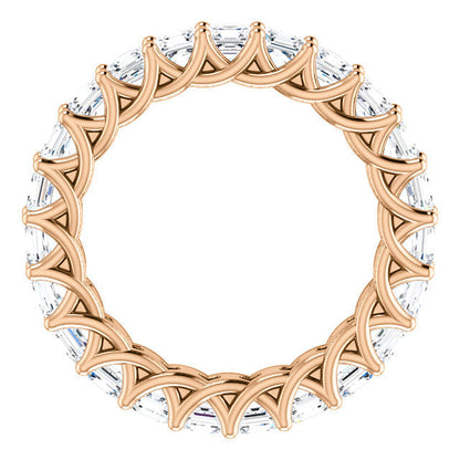 5.75ct Asscher Moissanite Eternity Band - I Heart Moissanites