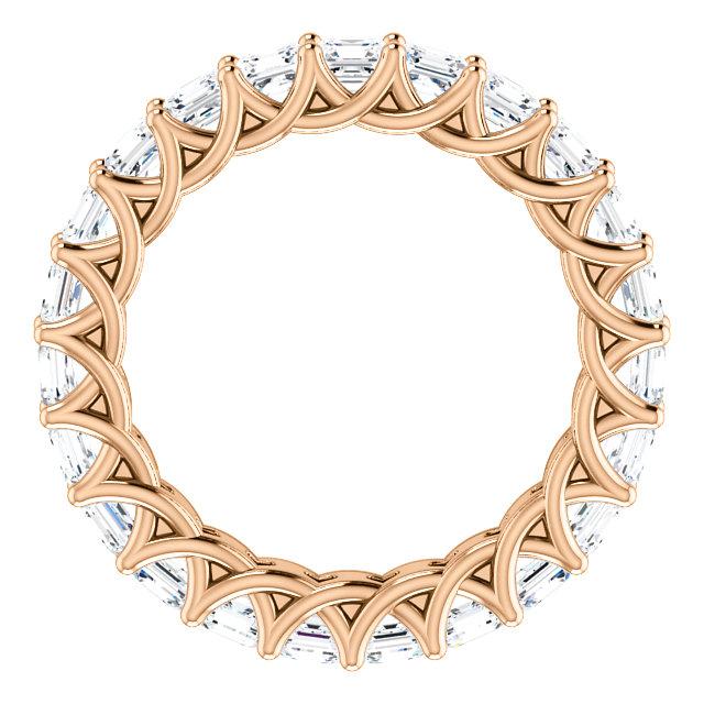 5.75ct Asscher Moissanite Eternity Band - I Heart Moissanites