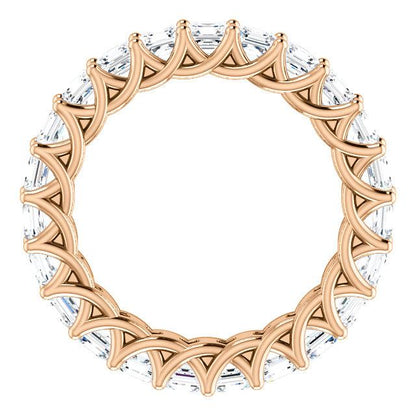 5.75ct Asscher Moissanite Eternity Band - I Heart Moissanites