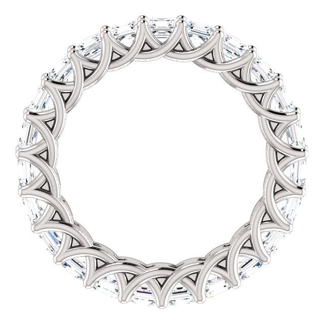 5.75ct Asscher Moissanite Eternity Band - I Heart Moissanites