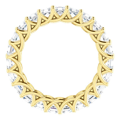 5.75ct Asscher Moissanite Eternity Band - I Heart Moissanites