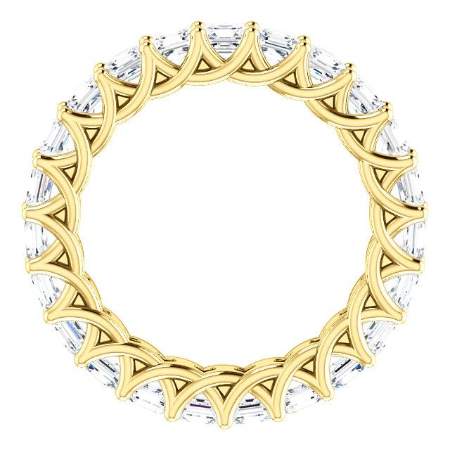 5.75ct Asscher Moissanite Eternity Band - I Heart Moissanites