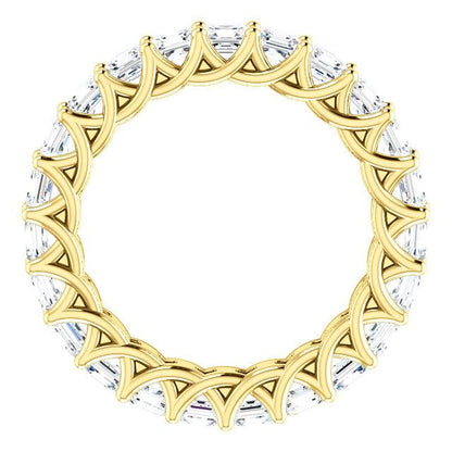 5.75ct Asscher Moissanite Eternity Band - I Heart Moissanites