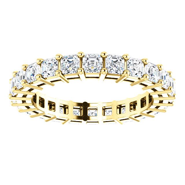 3.15ct Asscher Moissanite Eternity Band - I Heart Moissanites