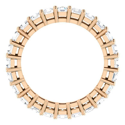 3.15ct Asscher Moissanite Eternity Band - I Heart Moissanites