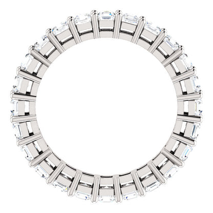 3.15ct Asscher Moissanite Eternity Band - I Heart Moissanites