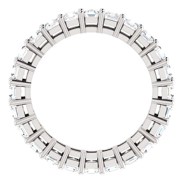 3.15ct Asscher Moissanite Eternity Band - I Heart Moissanites