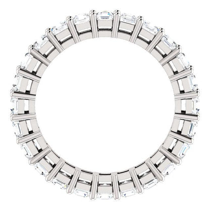3.15ct Asscher Moissanite Eternity Band - I Heart Moissanites